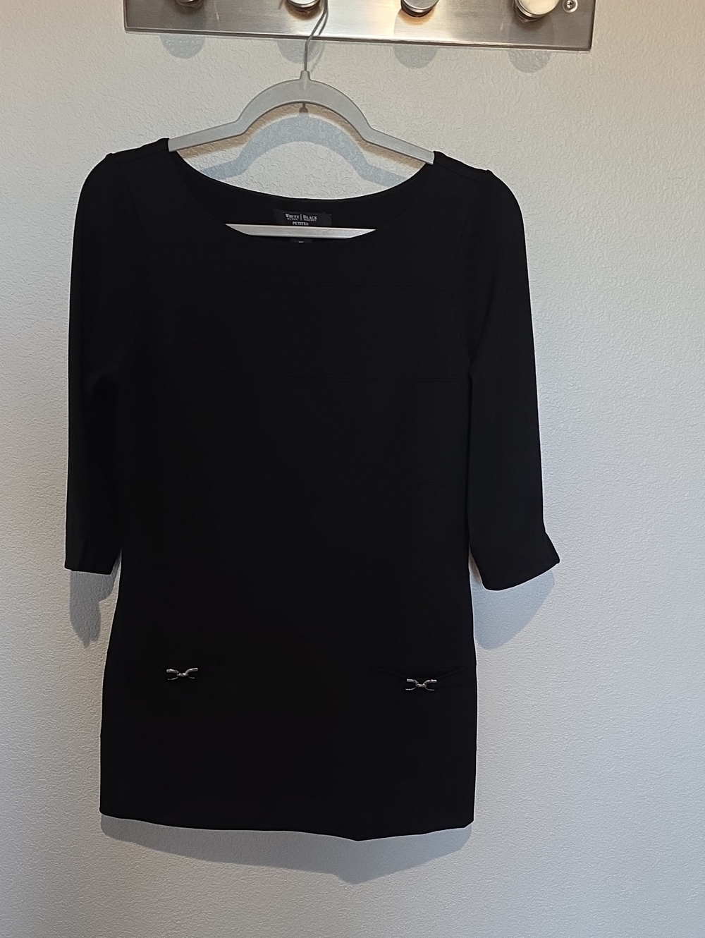 White House Black Market Top Stitched Ponte Tunic/Mini Dress MP 3/4 Sleeves